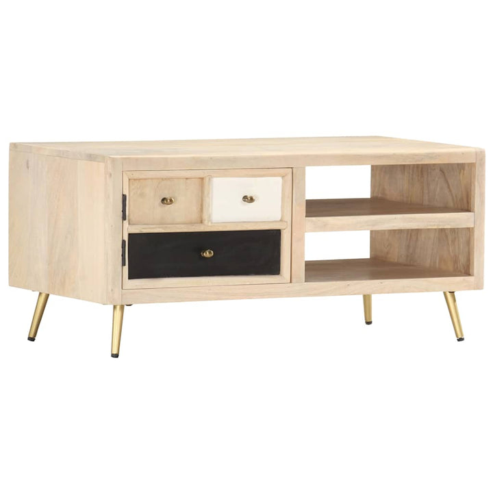 sofabord 90 x 45 x 40 cm massivt mangotræ