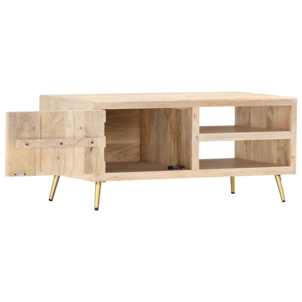 sofabord 90 x 45 x 40 cm massivt mangotræ