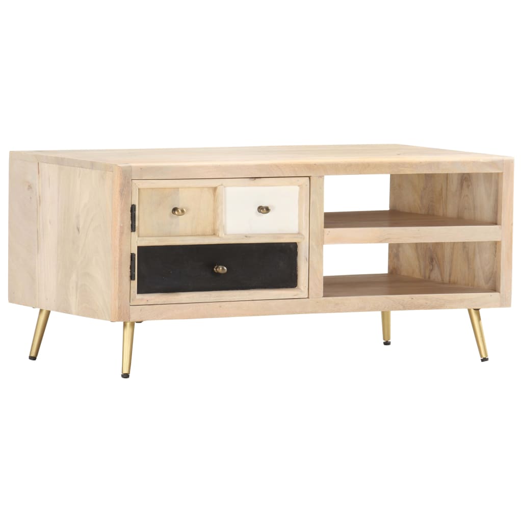 sofabord 90 x 45 x 40 cm massivt mangotræ