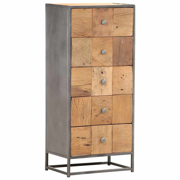 kommode 45x30x100 cm massivt genbrugstræ