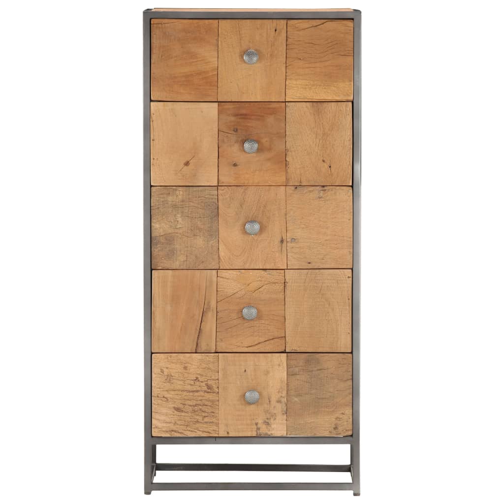 kommode 45x30x100 cm massivt genbrugstræ