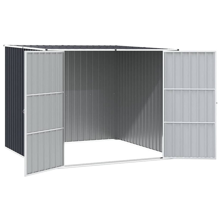 haveskur 195x198x159 cm galvaniseret stål antracitgrå