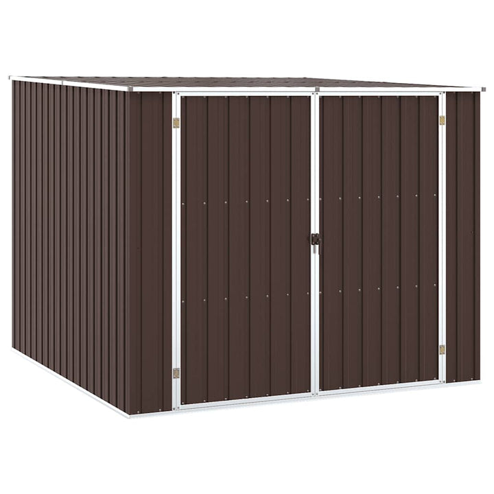 haveskur 195x198x159 cm galvaniseret stål brun