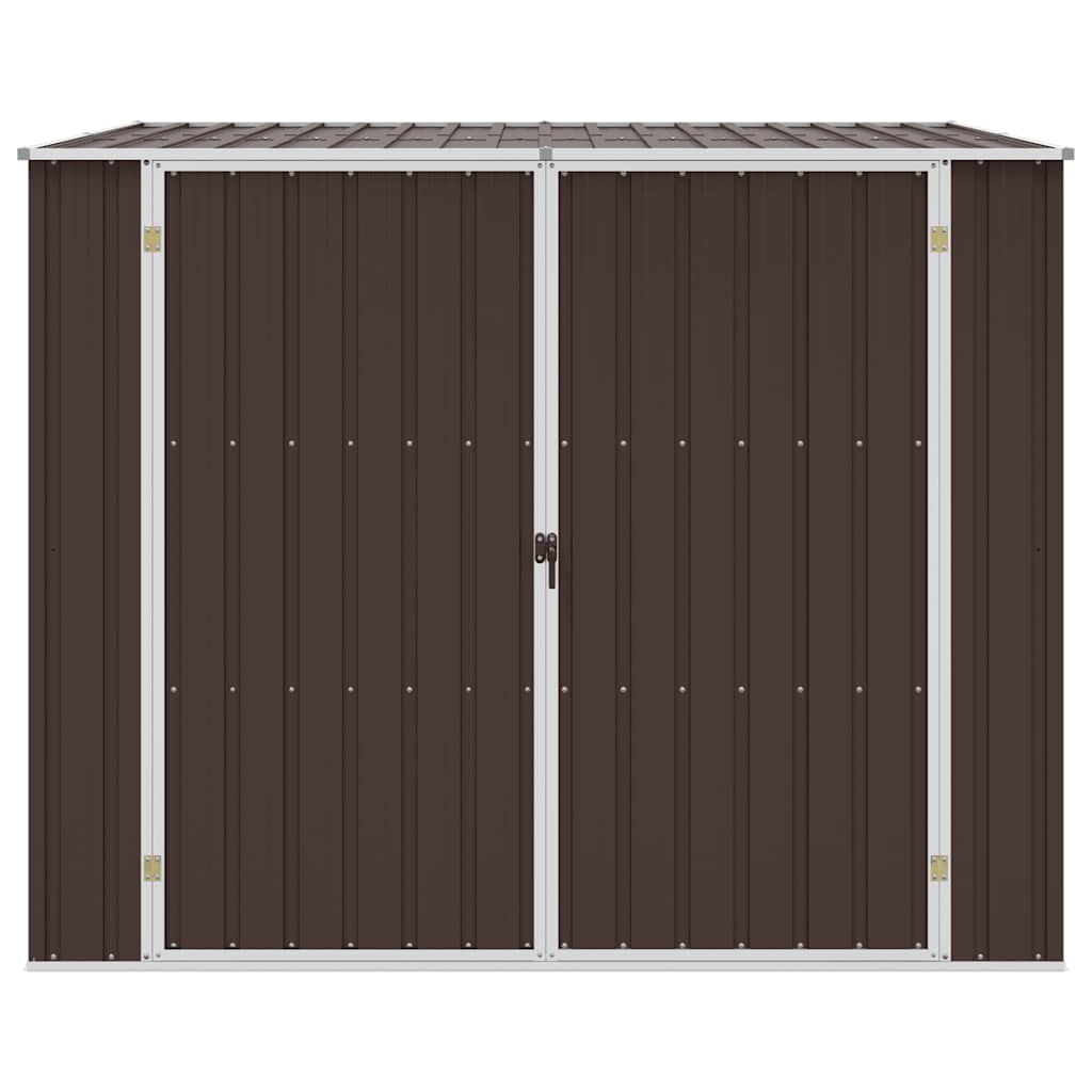 haveskur 195x198x159 cm galvaniseret stål brun