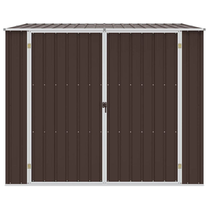 haveskur 195x198x159 cm galvaniseret stål brun