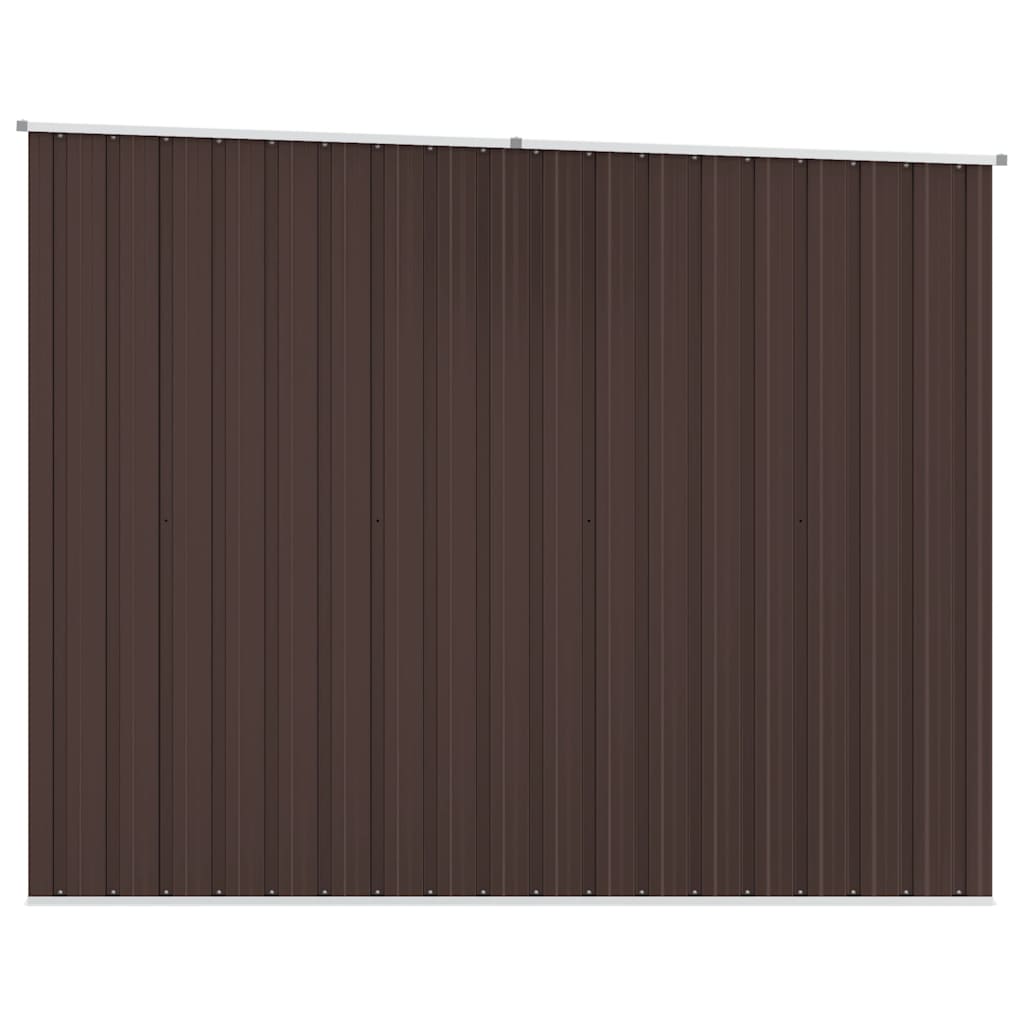 haveskur 195x198x159 cm galvaniseret stål brun