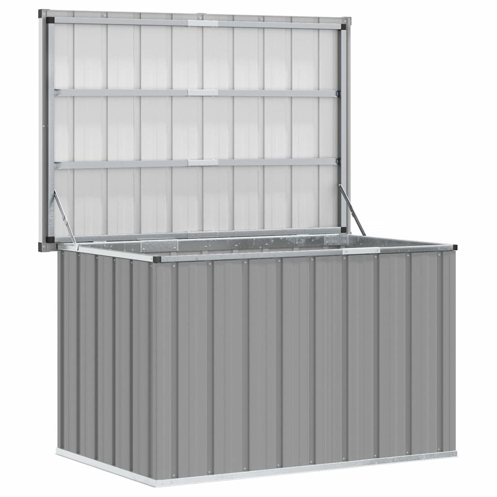 opbevaringskasse til haven 109x67x65 cm grå