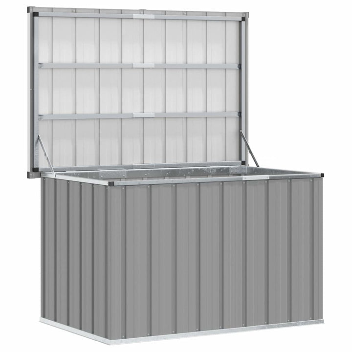 opbevaringskasse til haven 109x67x65 cm grå
