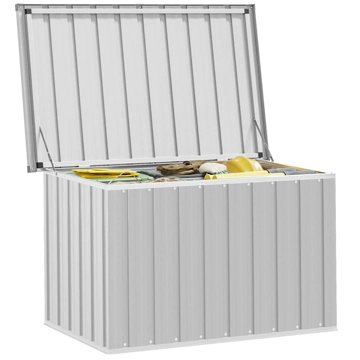 opbevaringskasse til haven 109x67x65 cm grå