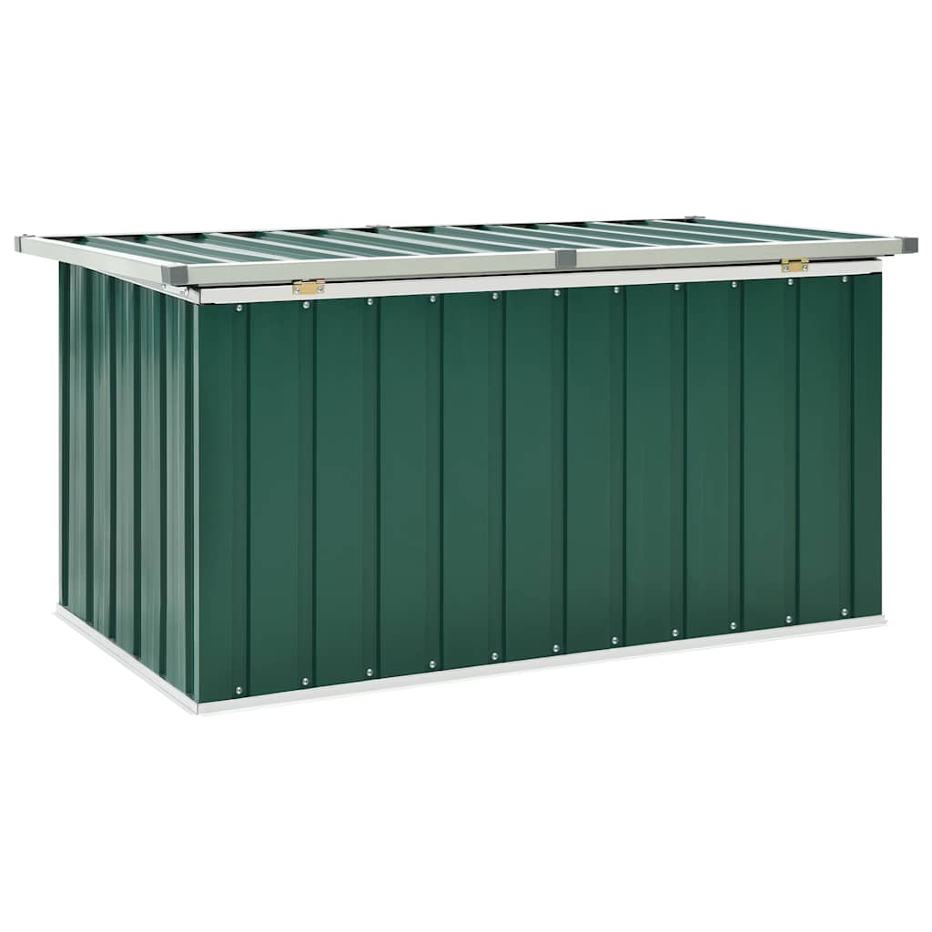 opbevaringskasse til haven grøn 129x67x65 cm