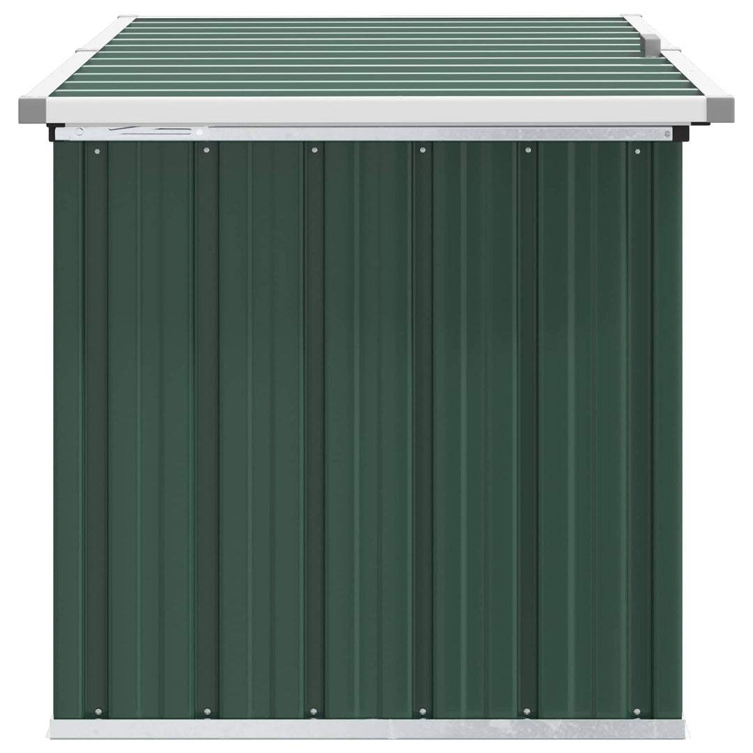 opbevaringskasse til haven grøn 129x67x65 cm
