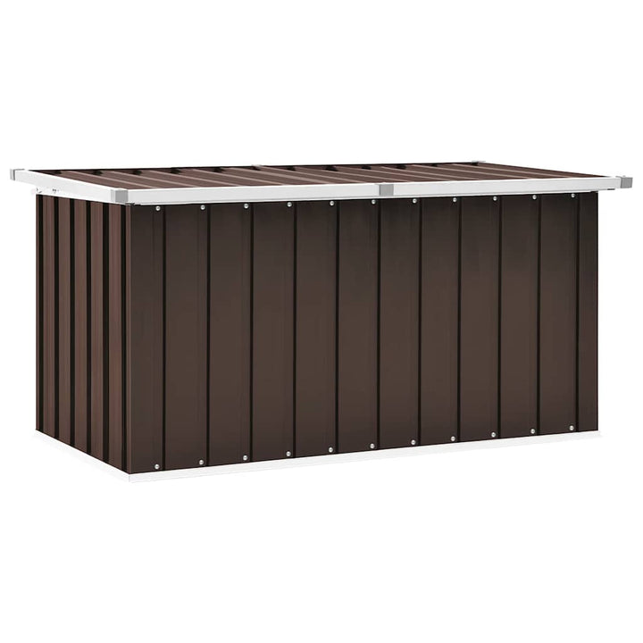 opbevaringskasse til haven brun 129x67x65 cm