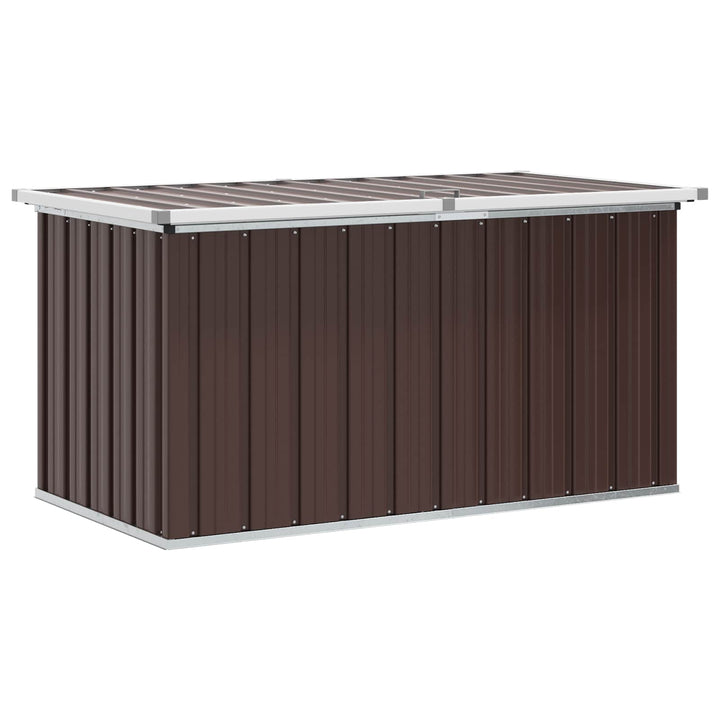 opbevaringskasse til haven brun 129x67x65 cm