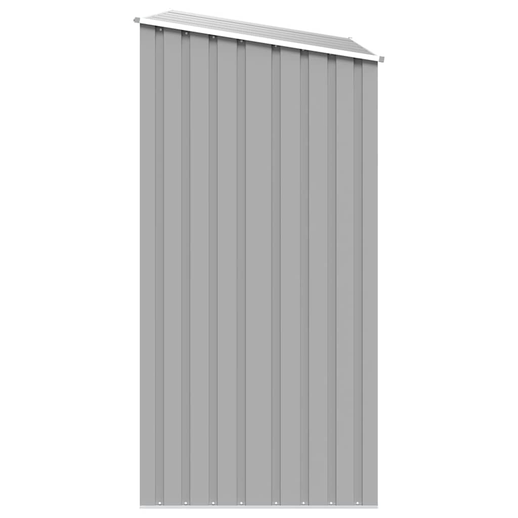 brændeskur 245x98x159 cm galvaniseret stål grå