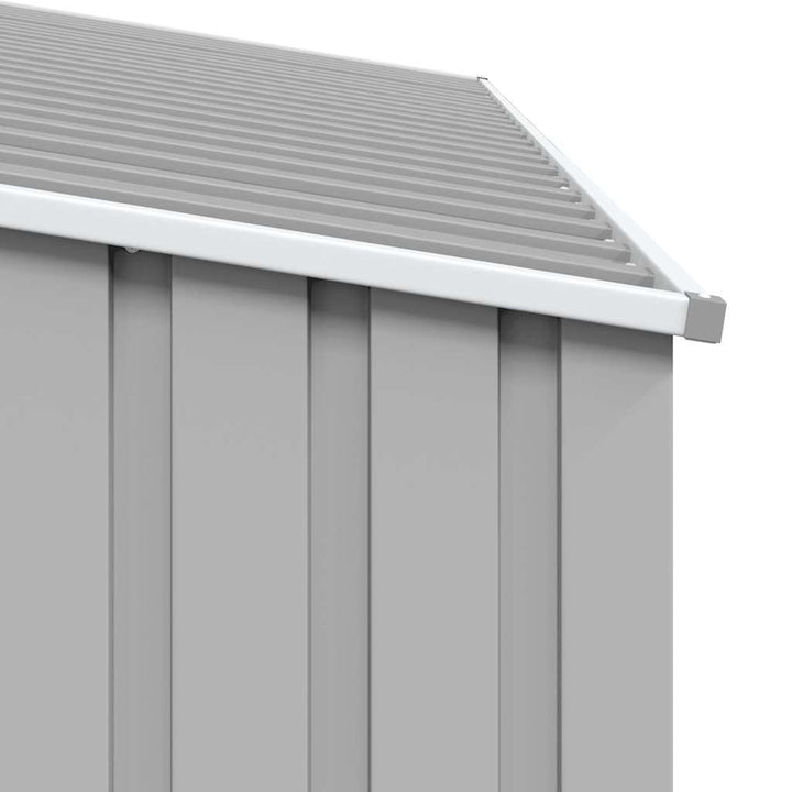 brændeskur 245x98x159 cm galvaniseret stål grå