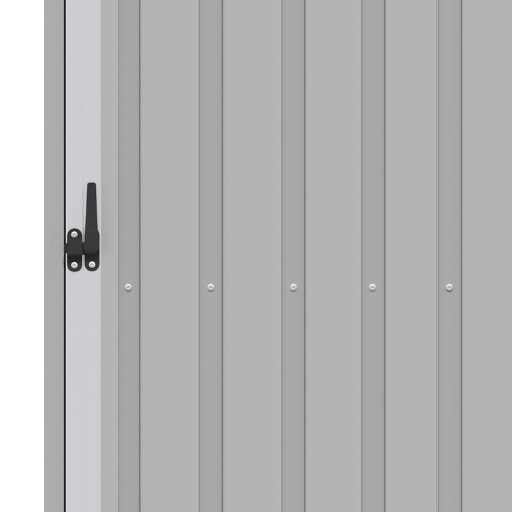 brændeskur 245x98x159 cm galvaniseret stål grå