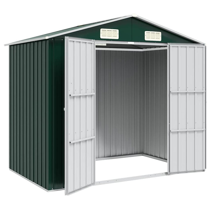 haveskur 205x129x183 cm galvaniseret stål grøn