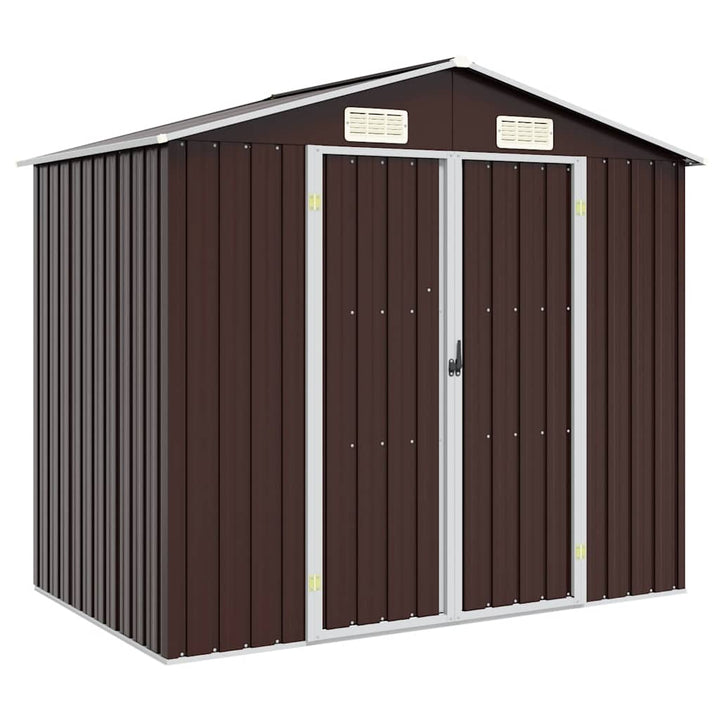 haveskur 205x129x183 cm galvaniseret stål brun