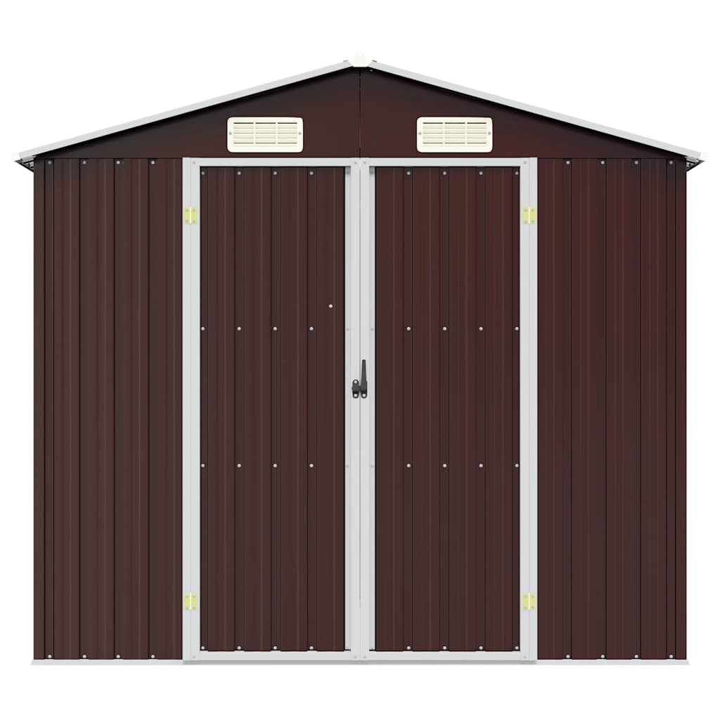 haveskur 205x129x183 cm galvaniseret stål brun