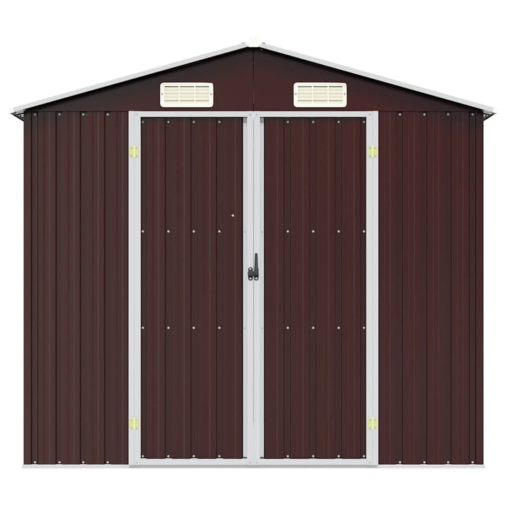 haveskur 205x129x183 cm galvaniseret stål brun