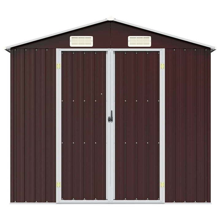 haveskur 205x129x183 cm galvaniseret stål brun