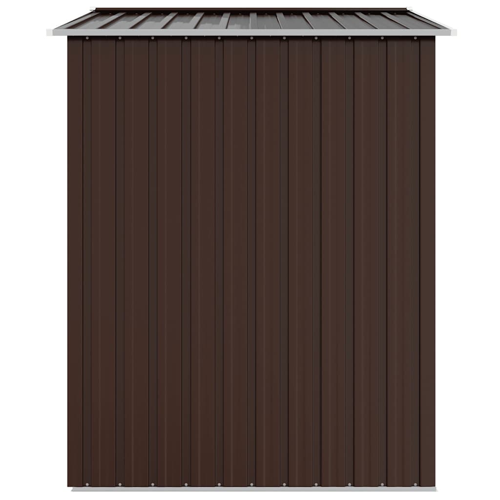 haveskur 205x129x183 cm galvaniseret stål brun