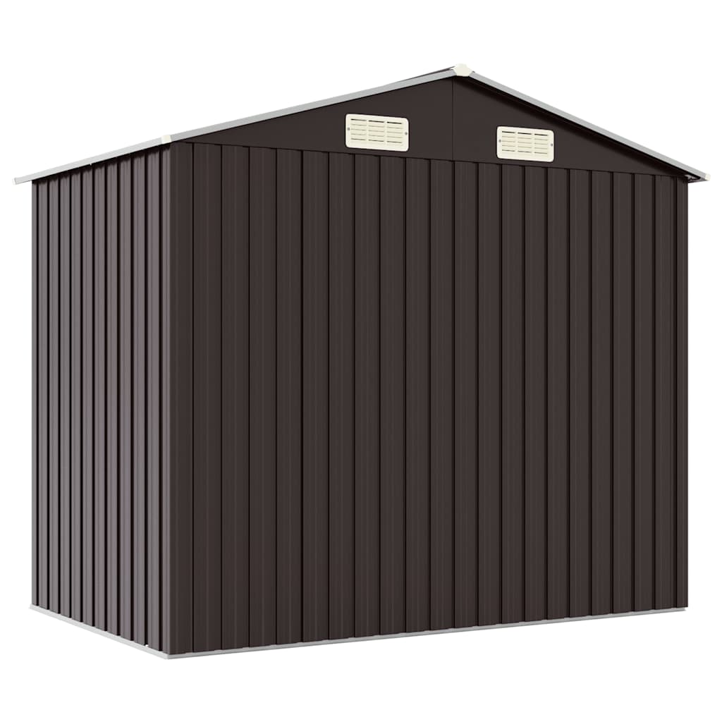 haveskur 205x129x183 cm galvaniseret stål brun