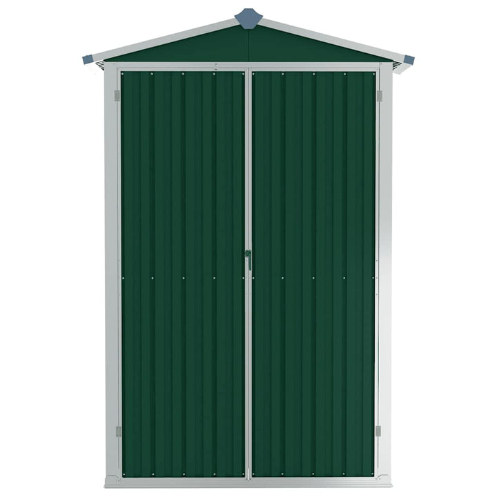 haveskur 116x45x175 cm galvaniseret stål grøn