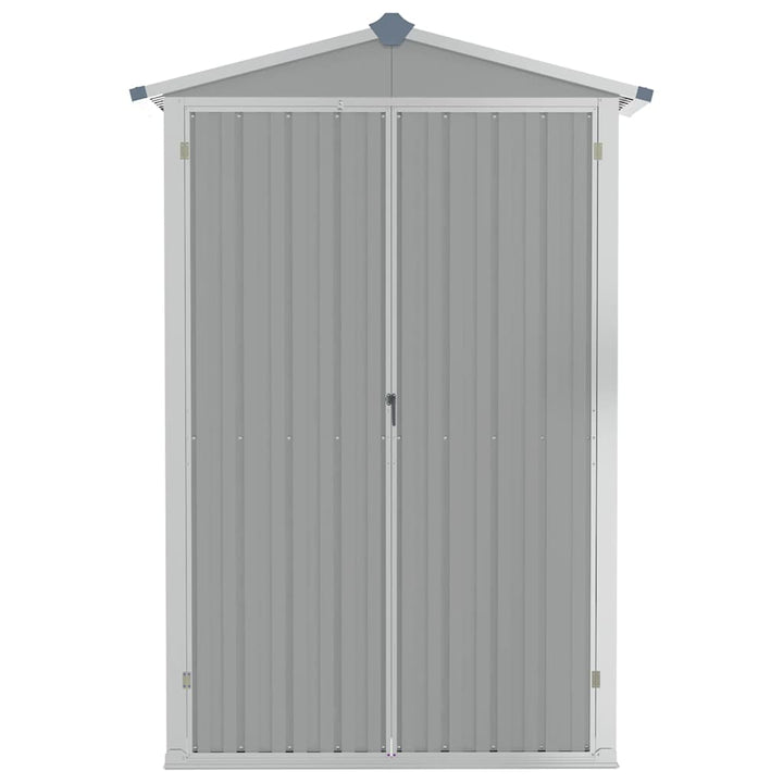 haveskur 116x45x175 cm galvaniseret stål grå