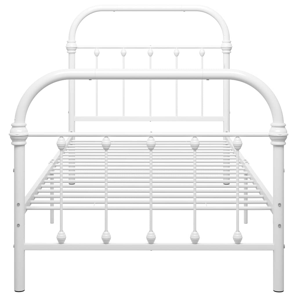 sengestel 100 x 200 cm metal hvid