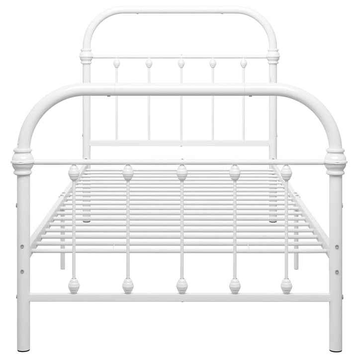 sengestel 100 x 200 cm metal hvid