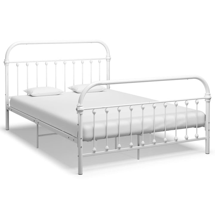 sengestel 140x200 cm metal hvid