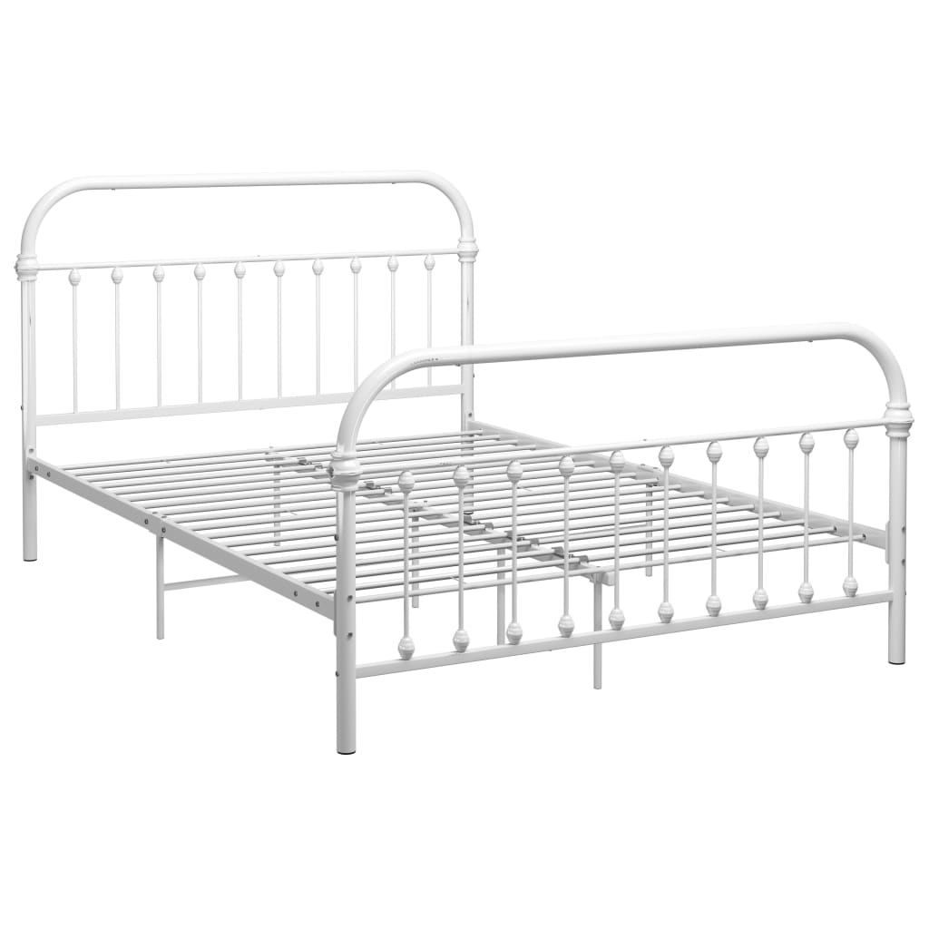 sengestel 140x200 cm metal hvid