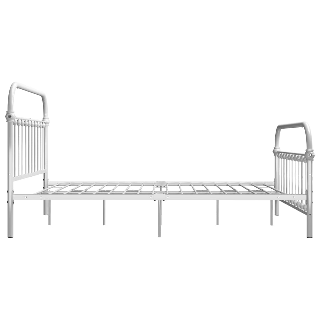 sengestel 140x200 cm metal hvid
