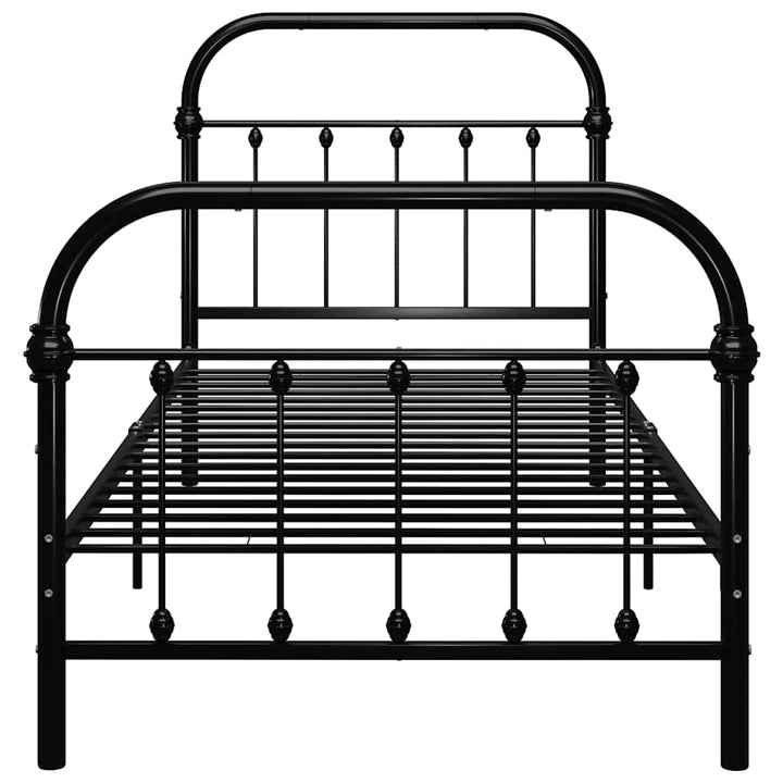 sengestel 90x200 cm metal sort