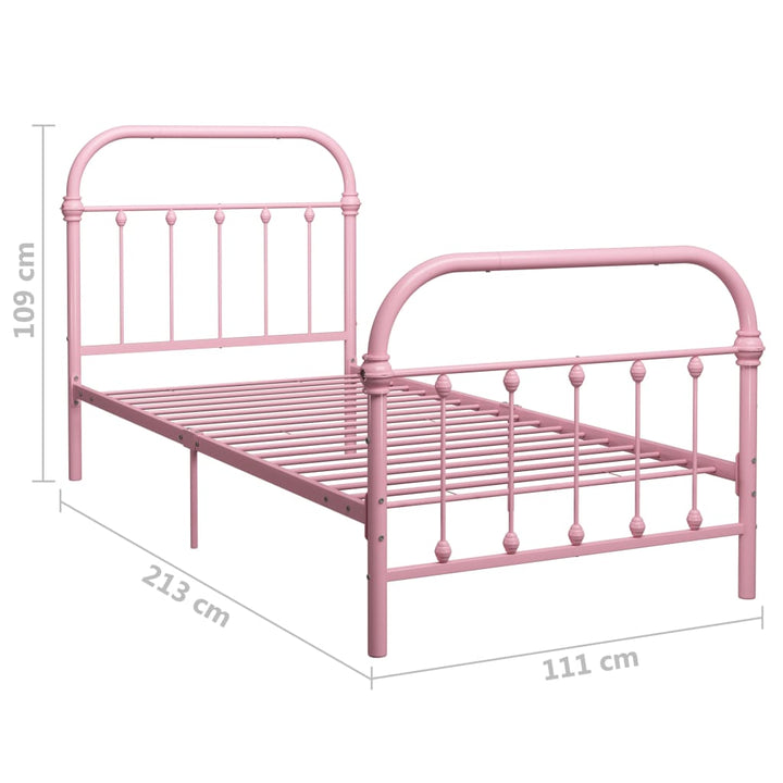 sengestel 100x200 cm metal pink