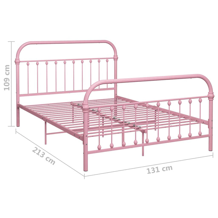 sengestel 120x200 cm metal pink