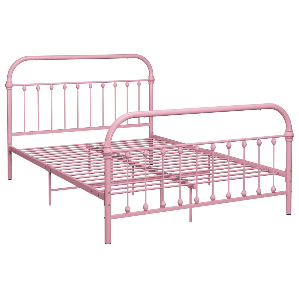 sengestel 140x200 cm metal pink
