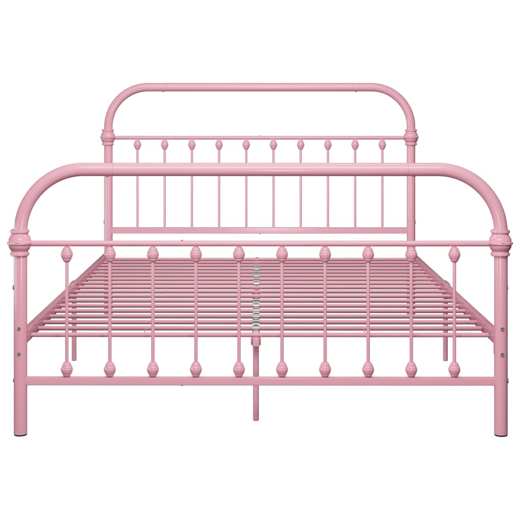 sengestel 140x200 cm metal pink