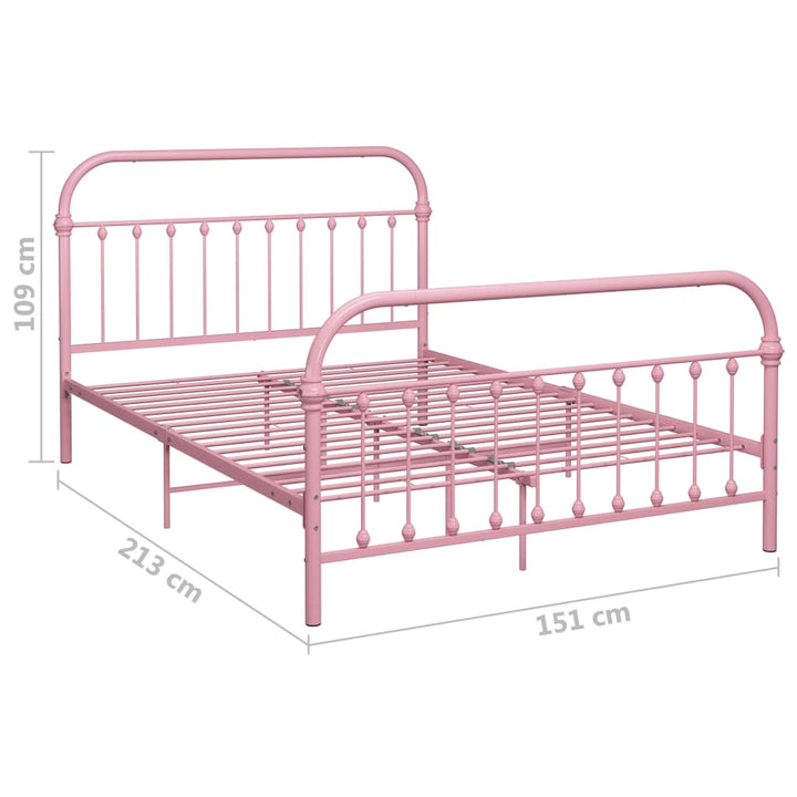 sengestel 140x200 cm metal pink