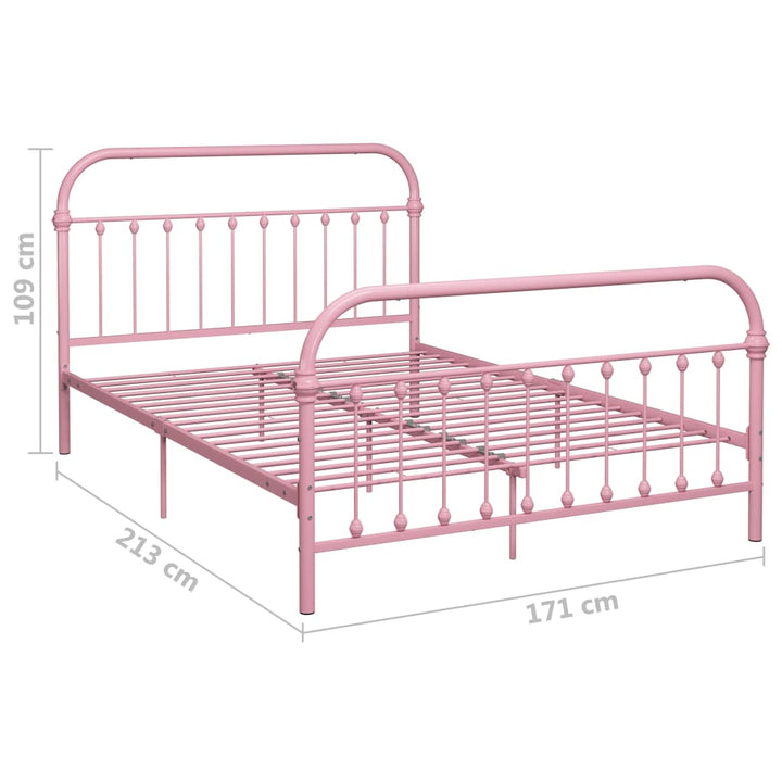 sengestel 160x200 cm metal pink