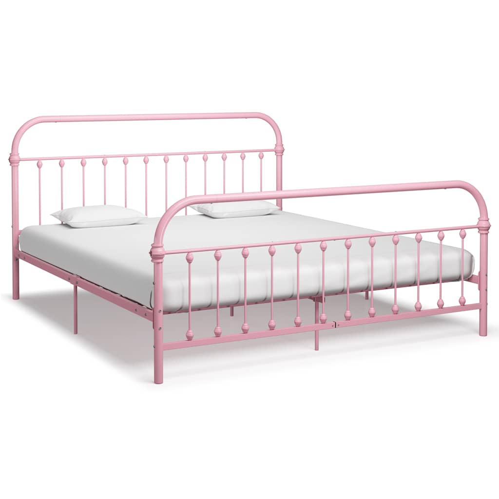 sengestel 180x200 cm metal pink
