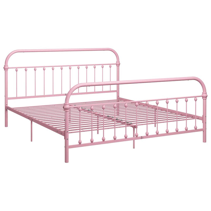 sengestel 180x200 cm metal pink