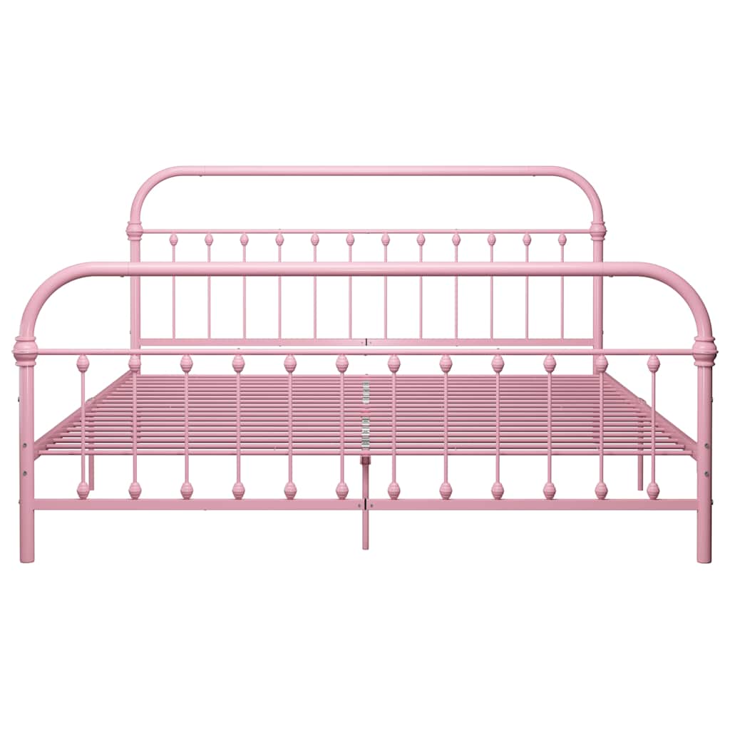 sengestel 180x200 cm metal pink