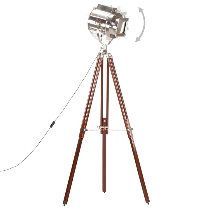 gulvlampe med trefod 180 cm massivt mangotræ