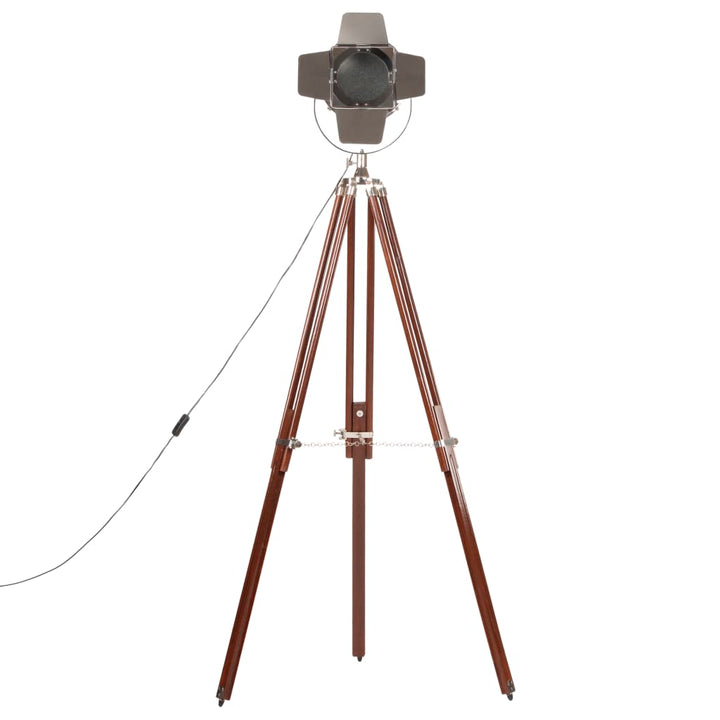 gulvlampe med trefod 180 cm massivt mangotræ