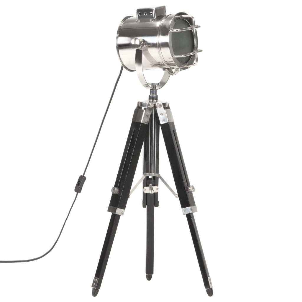 gulvlampe med trefod 69 cm massivt mangotræ sort