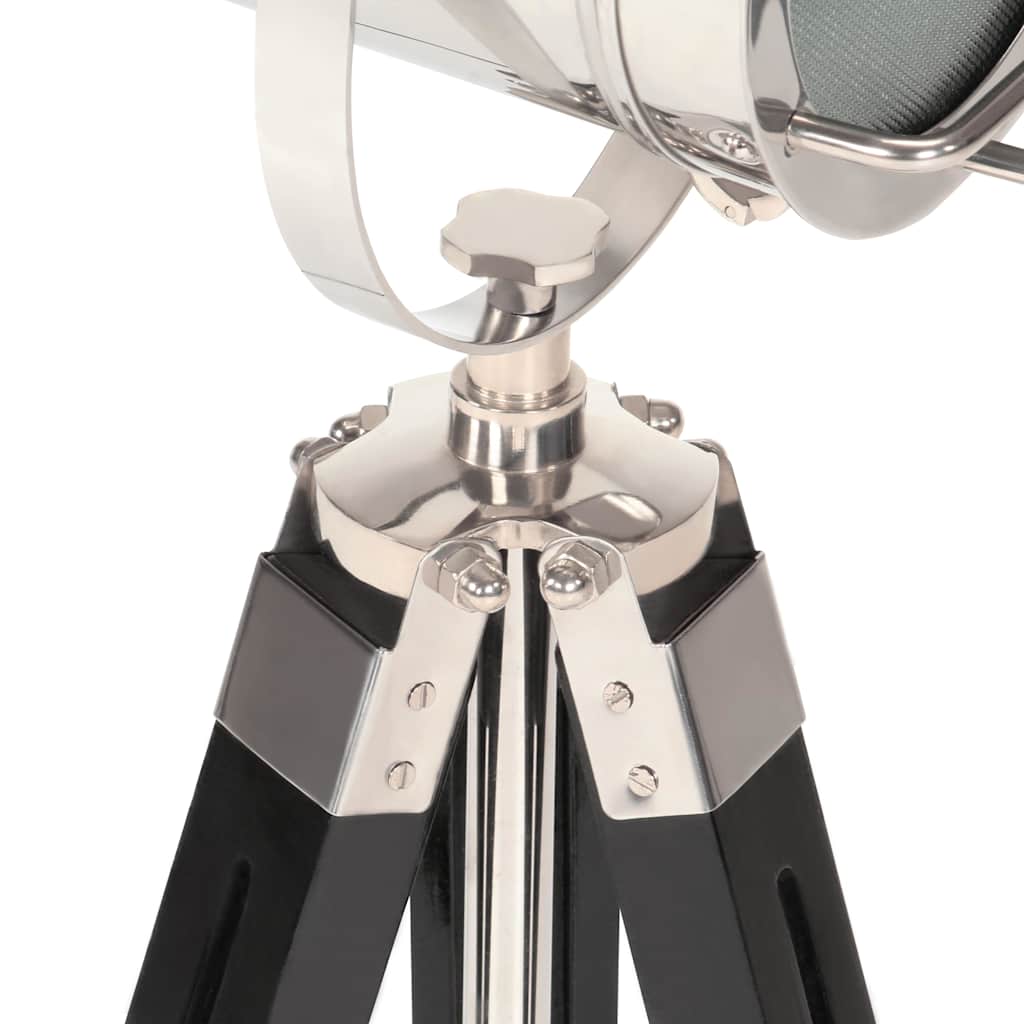 gulvlampe med trefod 69 cm massivt mangotræ sort