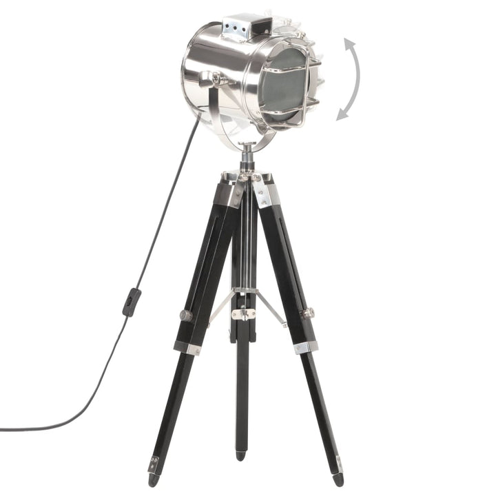 gulvlampe med trefod 69 cm massivt mangotræ sort