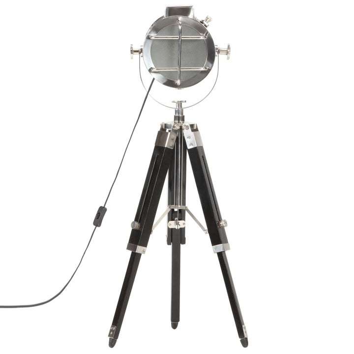 gulvlampe med trefod 69 cm massivt mangotræ sort